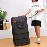 Foldable Expandable Oxford Cloth Travel Duffel Bag with Shoulder Straps - Lightweight & Waterproof