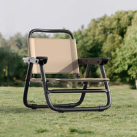 Portable Folding Camping Chair with Backrest - Thickened Outdoor Fishing Recliner Stool