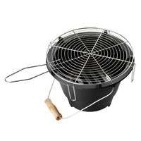 Cast Iron Outdoor BBQ Grill and Fire Pit with Heating Function for Patio and Garden