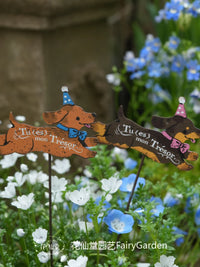 French Vintage Iron Garden Animal Planter Picks for Patio and Yard Decor