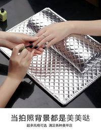Japanese-Style Nail Art Hand Rest Cushion and Mat Set for Salon or Home Use