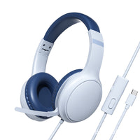 Wired On-Ear Headset with Microphone, Foldable for Online Classes, Gaming, and Mobile Use