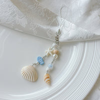 Handmade Starfish Seashell Beaded Charm for Bags and Phones