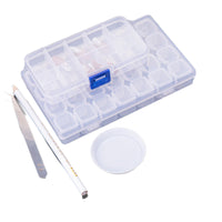 DIY Craft Storage Box with Lid, Clear Plastic Organizer for Beads, Jewelry, Nail Art Accessories