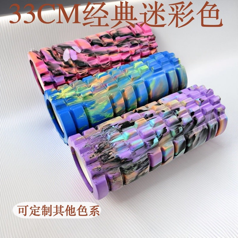 33cm Camouflage EVA Hollow Yoga Column Foam Roller for Muscle Relaxation and Fitness