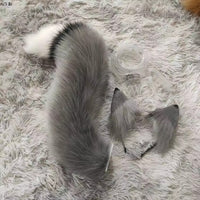 Handmade White Wolf Ears and Tail Cosplay Set
