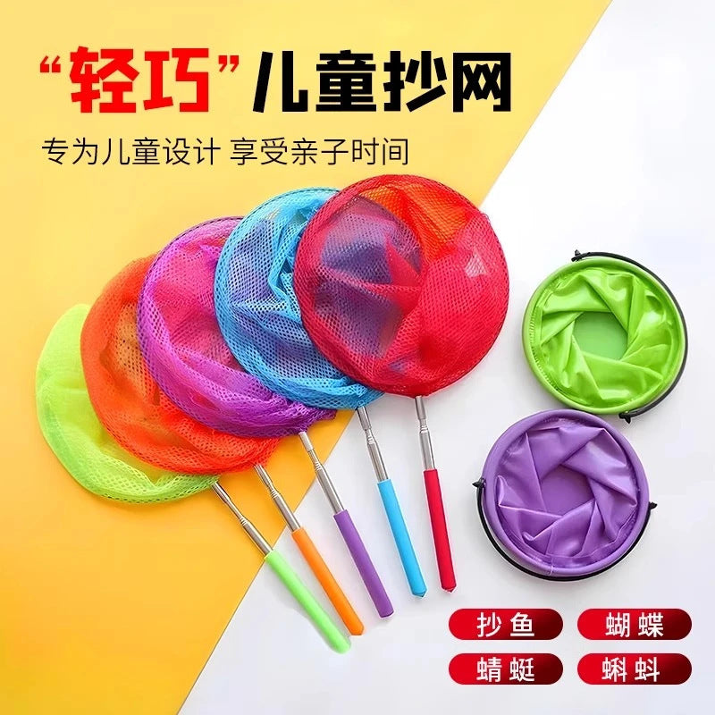 Extendable Kids Fishing Net for Catching Fish, Shrimp, Tadpoles, Dragonflies, Butterflies, and Moths