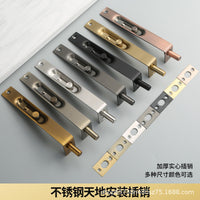 Concealed Flush Bolt for Double Doors, Stainless Steel, Fireproof, for Wood and Metal Doors