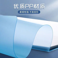 A4 Rotating File Folder with Side Opening Buckle, PP Transparent Document Report Clip