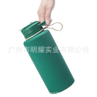 Creative Foldable 2.2L Sports Water Bottle with Straw Lid for Gym and Outdoor Use