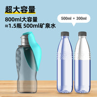 Portable Large Capacity Pet Water Bottle with Foldable Lid for Dogs
