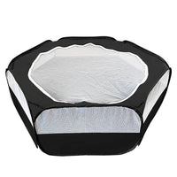 Foldable Hexagonal Mesh Pet Playpen & Kids' Ball Pit Tent for Indoor/Outdoor Use