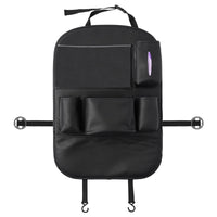 Car Backseat Organizer with Storage Pockets, Wear-Resistant PU Leather Seat Back Protector