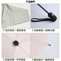 Portable Ultra-Light Fiber Umbrella, Manual/Automatic, Rainproof Sun Protection, Three-Fold