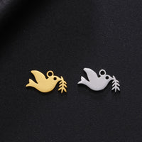 Stainless Steel Animal & Feather Charms for DIY Jewelry Making