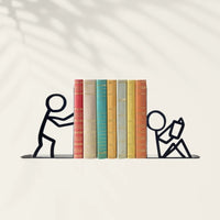 Creative Metal Bookends for Desk Organization and Decoration