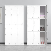 Gym Locker Room Steel Cabinet with Lock for Employees and Dormitories, Multi-door Storage Locker for Changing Rooms
