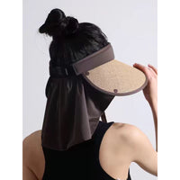 UV Protection Sun Hat with Detachable Neck Flap for Women