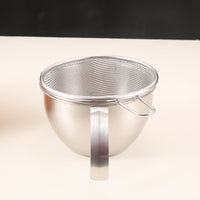 304 Stainless Steel Colander and Basin Set with Handle for Baking, Fruit Washing, Rice Rinsing, and Flour Sifting