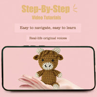 Highland Cow Crochet Kit DIY Amigurumi Doll Craft