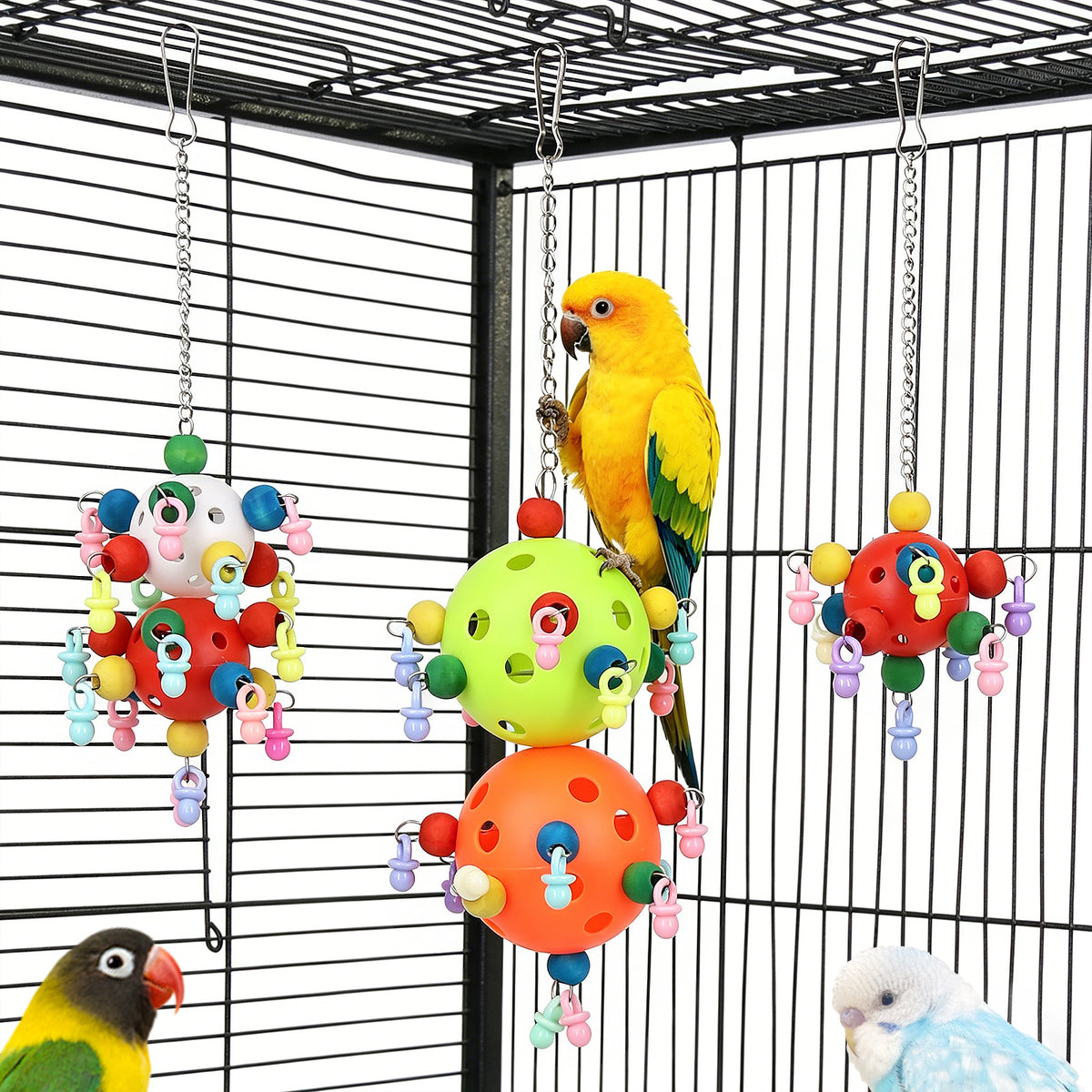 Parrot Chew Toy Star Ball for Small to Medium Birds