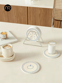 Cartoon Diatomaceous Earth Coasters for Drinks, Absorbent and Quick-Drying Cup Mats