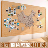 Felt Map Travel Photo Wall, Creative Background for Entryway & Living Room, Modern Minimalist Home Decor