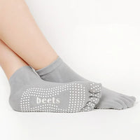 Women's Cotton Non-Slip Toeless Yoga Pilates Socks with Arch Support for Fitness Dance