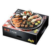 Disposable BBQ Grill with Charcoal for Outdoor Picnics and Home Use, Portable Stainless Steel