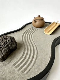 Japanese Zen Garden Sand Tray Kit for Desk Decor and Meditation