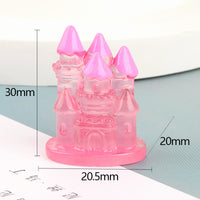 Luminous Cartoon Castle Micro Landscape Resin Ornament for Desktop Decoration