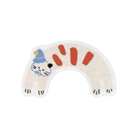 Cute Cat U-Shaped Toilet Mat Anti-Slip Splash-Proof Bathroom Faux Cashmere Absorbent Pad