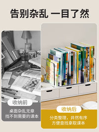 Acrylic Desktop Bookends and Organizer for Students and Office