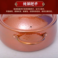 Hand-Forged Pure Copper Mini Hot Pot for Tea, Milk, Noodles, and Stews