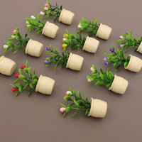 Miniature Tulip Potted Plant for Dollhouse Decoration