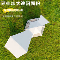Outdoor Camping Tent with Integrated Tarp, Portable Automatic Setup for Overnight Wilderness Stays