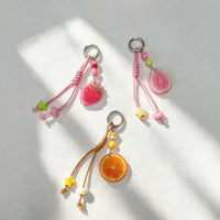Fruit Slice Keychain Charm for Bags and Keys
