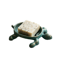 European Vintage Cast Iron Turtle Decorative Soap Dish for Home Bathroom Garden