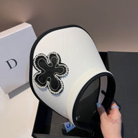 Women's Summer UV Protection Sun Hat with Large Brim for Running & Sports - Adjustable Visor Top Hat