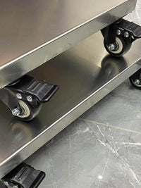 Heavy-Duty Stainless Steel/Galvanized Steel Dolly Cart with Swivel Locking Wheels for Planters & Moving