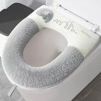 Adhesive Toilet Seat Cushion, Winter Warm, Skin-Friendly, PU Waterproof, Washable