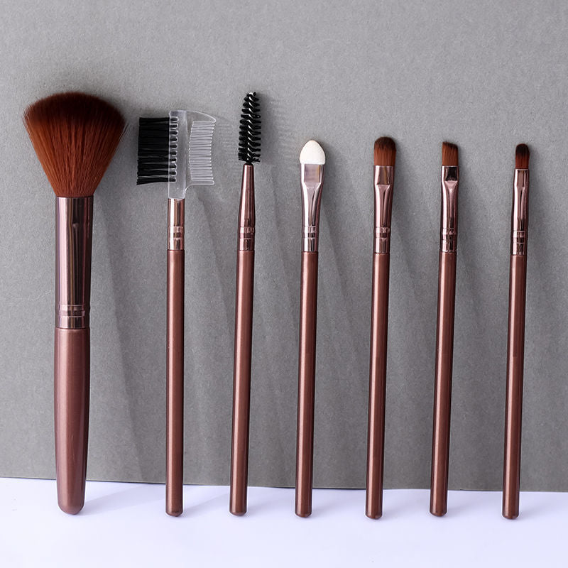 7-Piece Professional Makeup Brush Set for Face and Eyes