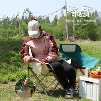Portable Folding Director's Chair for Outdoor Camping, Fishing, Beach, and Art Sketching