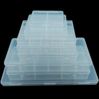 Multi-Grid Plastic Storage Box for Small Parts, Hardware, Jewelry, and Electronic Components