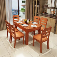 Solid Wood Dining Chair Modern Chinese Style with Backrest