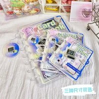 Acrylic Photocard Binder with Ribbon, 1/2/4-Pocket Pages, for 3-inch Photocards