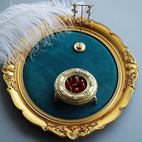 Vintage Velvet Jewelry Display Tray for Necklace Earring Ring Storage & Photography Props