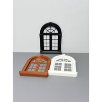 Miniature Dollhouse European Retro Hollow Arch Window Micro Landscape Ornament
