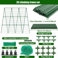 Adjustable Steel Pipe Trellis for Climbing Plants, Cucumber, and Vegetable Support
