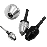 Mini Electric Drill Chuck for Rotary Tools, 3-Jaw Self-Centering Twist Drill Bit Adapter